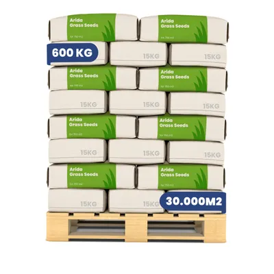 Produktbild von Dürreverträglicher Rasensamen Arida -  600 kg (40 × 15 kg für 30.000 m²) Industrie Trockenrasen Saatgut für Großprojekte - Organifer