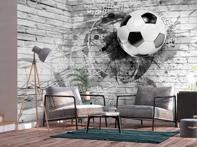Produktbild von Vlies Fototapete Fussball 400x280 cm Tapeten Wandtapete XXL Fußball Graffiti Kindertapete i-A-0156-a-a