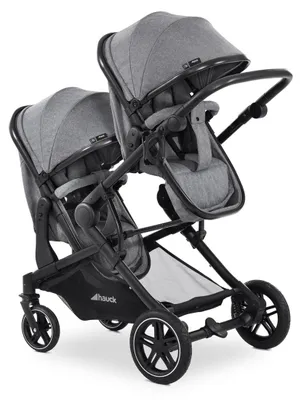 Produktbild von Hauck Select Zwillingskinderwagen Atlantic Twin mit Babywanne Melange Grey