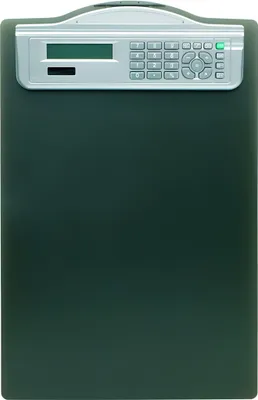 Image de Porte-bloc A4 en plastique avec calculatrice noir