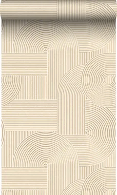 Zdjęcie produktu dla Origin Wallcoverings Tapeta graficzny motyw 3D piaskowego beżu 53 cm x 10.05 m