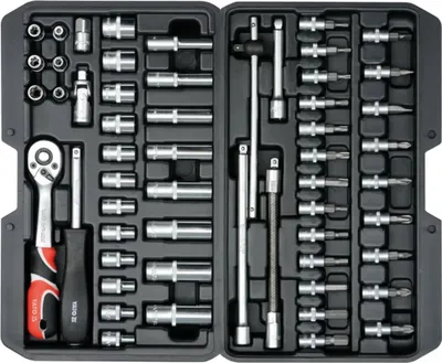 Obrázok produktu pre Sada 56-dielnych kľúčov YATO 1/4" 14501