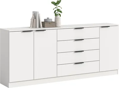 Zdjęcie produktu dla Kopenhagen kreedns 4 szuflady, 3 drzwi białe.