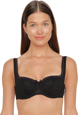 Produktbild von SUSA Dirndl-BH mit Bügel Modell 7592, Serie Wiesn-Zauber (BH Größe: 75 E / Farbe: schwarz)