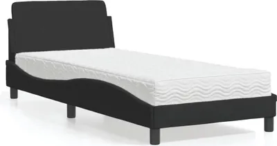 Produktbild von vidaXL Bett mit Matratze "Dover" Schwarz 90x200 cm Samt