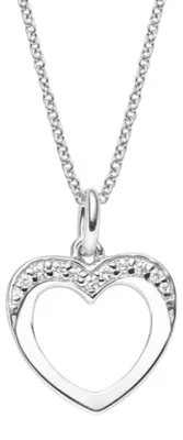 Produktbild von Viventy Halskette mit Anhänger Damen Herz Zirkonia Silber 45 cm 784972