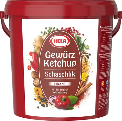 Produktbild von Hela Schaschlik Gewürz Ketchup original mit pikant Geschmack 10000ml