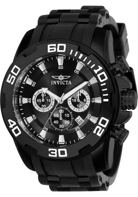 Zdjęcie produktu dla Invicta Pro Diver - SCUBA 22338 Zegarek Męski - Mechanizm Kwarcowy - Stal Nierdzewna z Czarną Tarcza - 50 mm