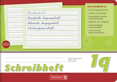 Produktbild von BRUNNEN Schreibheft A5quer Lineatur 1q 16 Blatt 1045941