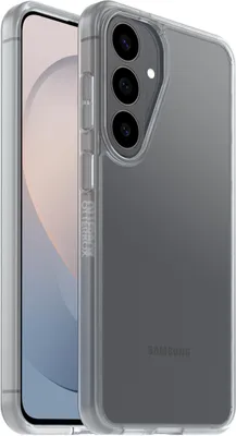 Image de Coque transparente Otterbox React pour Samsung Galaxy S25 FE, compatible MagSafe, coque rigide, protection contre les chocs - Transparente