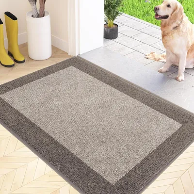 Produktbild von Schmutzfangmatte 50x80cm rutschfest waschbar Sauberlaufmatte beige