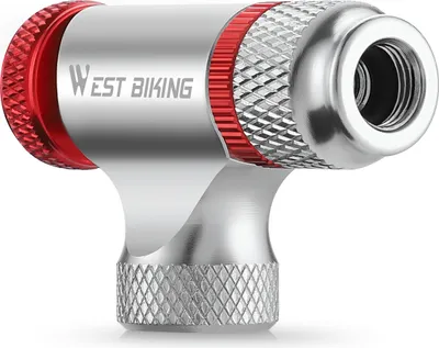 Produktbild von Fahrrad-CO2-Gasflaschenanschluss, tragbare CO2-Gasflaschendš¹se aus Aluminiumlegierung mit Bedienknopf, Zubeh?r zum Aufpumpen von Fahrradreifen
