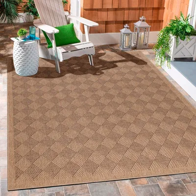 Zdjęcie produktu dla Carpetsale24 Dywan Wewn?trzny i Zewn?trzny P?askotkany Naturalny Wygl?d Sizal Wodoodporny Styl Skandynawski Boho, Rozmiar: 200x290 cm