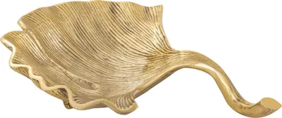 Produktbild von Soma Dekoschale Schale Aluminium Ginkgo groß gold o. silber Blattschale gold