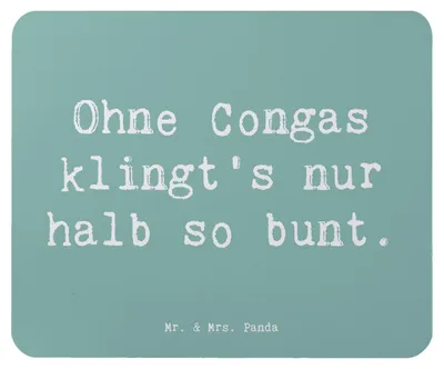 Produktbild von Mr. & Mrs. Panda Mouse Pad Spruch Bunte Congas - Meeresbrise - Geschenk, mauspad pc, Trommeln, Mousepad, Percussion, Lateinamerikanische Musik, Instrument, laptop, Music