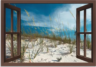 Produktbild von ARTland Wandbild Alu für Innen & Outdoor Sanddüne und Gräser, braun Größe: 70x50 cm