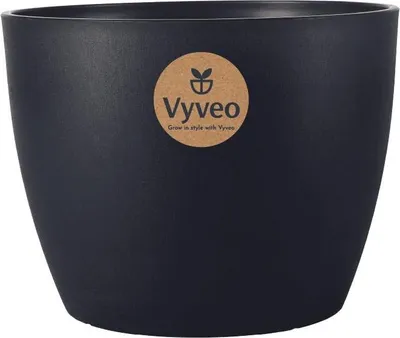 Immagine prodotto di Vyveo - Vaso da fiori Lunda - Nero - 27x20