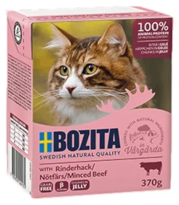 Zdjęcie produktu dla Mokra karma dla kota BOZITA Mięsne kawałki z wołowiną w galaretce 370g