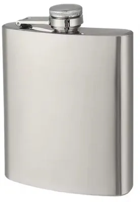 Produktbild von Edelstahl-Taschenflasche – Edelstahl-Flachmann – 240 ml – Getränkeflasche – Edelstahl – – Taschenflasche – 1 Stück – CHPN