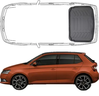 Produktbild von Trimak Kofferraumwanne kompatibel mit Skoda Fabia III 2014-2021
