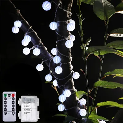Produktbild von łańcuch świetlny 3m 20LED zasilany bateryjnie Dekoracja ogrodu na przyjęcie bożonarodzeniowe, zimna biel