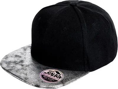Produktbild von Result Headwear RC087X | 6 Panel-Schnitt Bronx Flat Glitter Peak Snapback Cap - Farbe: Black/Silver - Größe: One Size