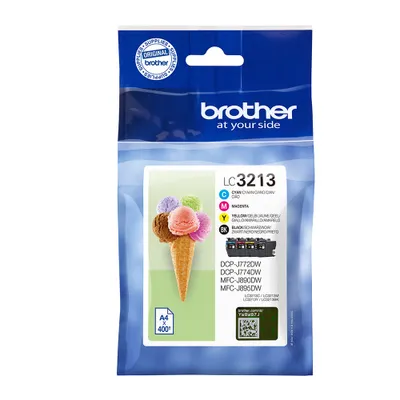Produktbild von Brother LC3213VAL, Hohe (XL-) Ausbeute, Schwarz, Cyan, Magenta, Gelb, 4 Stück(e), 400 Seiten, 400 Seiten, Multipack
