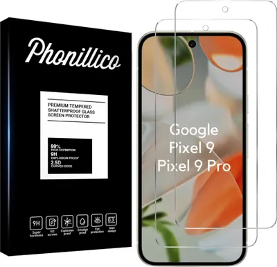 Produktbild von Hartglas für Google Pixel 9 / Pixel 9 Pro [2 Stück] Displayschutzfolie Screen Protector Film Anti-Kratzer Glas Resistant Phonillico®