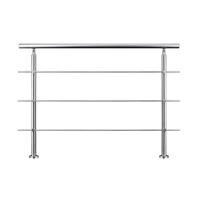 Produktbild von Edelstahl Geländer Treppengeländer FürTreppen Brüstung Für Innen & Außen Treppenhaus Balkon  Brüstung 180cm 3 Querstreben