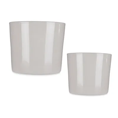 Zdjęcie produktu dla Doniczki ceramiczne MINIMAL, 2 sztuki, Ø 22 cm i Ø 27 cm