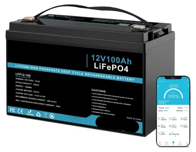Produktbild von LiFePO4-Batterie - 12V-Batterie - Lithium-Batterie - Energiespeicher - Batterie für Solaranlagen - 100 Ah Kapazität