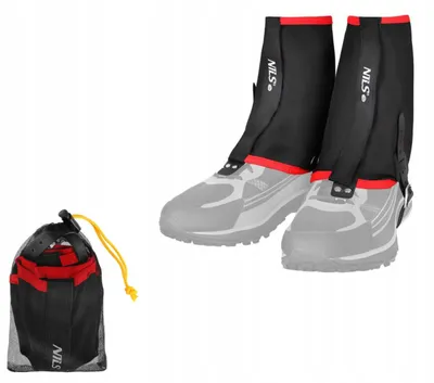 Produktbild von Nils Camp NC17113 Gamaschen Schwarz Rot für Geländelauf