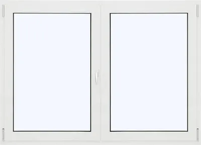 Produktbild von ARON Ternum Aluminiumfenster RAL 9016 verkehrsweiß 2 Flügelig (Dreh-Kipp/Dreh) mit beweglichem Pfosten (Stulp) 1000x1200