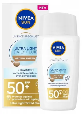 Obrázok produktu pre NIVEA SUN, tekutý make-up s ochranou pred slnkom SPF50 – stredný odtieň, 40 ml
