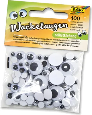 Image de folia Yeux vacillants tailles assorties autocollants 100 pièces