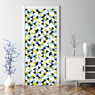 Produktbild von Dekorative Türaufkleber Aufkleber selbstklebend Abnehmbarerdeko Geometrisches Muster 85 x 200 cm