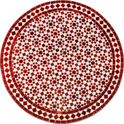Productafbeelding van Keramische mozaïektegel, handgemaakt, kleur Bordeaux, afmeting 100 cm