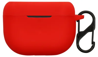 Produktbild von kwmobile Schutzhülle für Jabra Elite 8 Active Hülle - TPU Silikon Case für Kopfhörer Ladecase - stoßfestes Cover mit Karabiner - Rot