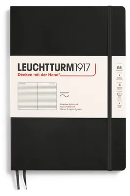 Image de Leuchtturm1917 Carnet de notes couverture souple noir ligné