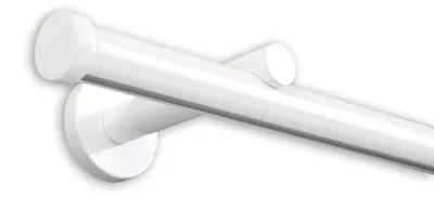 Obrázok produktu pre Závesná tyč s vnútorným vedením na mieru, 20 mm, jednokolejová, biela s koncovkou – séria Modern – 140 cm