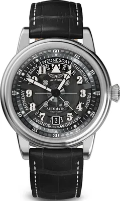 Produktbild von Aviator Aviator Douglas Day-Date Meca 41 Herrenuhr Automatik, AV-1000, 41 Std. Gangreserve, 26 Lagersteine, Swiss Made aviator-V.3.36.0.284.4
