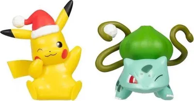 Produktbild von Pokémon First Partner Battle Figure Set Figuren 2er-Pack Holiday Bisasam #2 & Pikachu #3