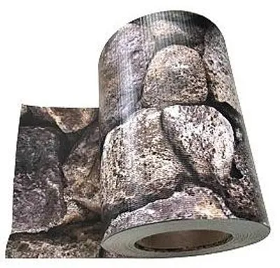Obrázek produktu pro Balkonová zástěna s kamenným vzhledem, rohož na terasu, kryt balkonu 75 x 445 cm