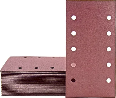 Produktbild von MioTools Fox Klett-Schleifblätter, 230 x 115 mm, 10-Loch, f. Schwingschleifer, Normalkorund (50 Stk.) K240