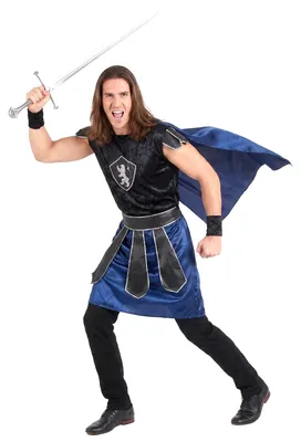 Immagine prodotto di Costume da cavaliere medievale nero-blu - XL