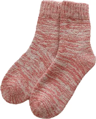 Produktbild von Kuschelige, dicke Socken für Damen, warme, flauschige Socken, Wintersocken mit Fleecefutter, Thermosocken im Retro-Stil, wadenlang