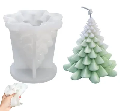 Produktbild von Silikonform für 3D-Weihnachtsbaumkerze