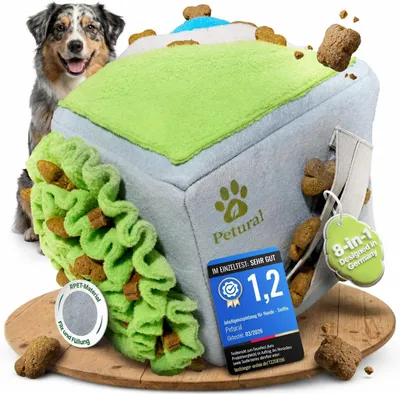 Productafbeelding van Snuffelkubus voor honden - 8 snuffeltaken - 15 x 15 x 15 cm - gerecycled polyester - intelligentiespeelgoed