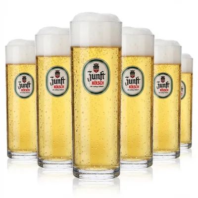 Produktbild von 6x Zunft Bier Glas Kölschgläser Biergläser 0,25l Stange Kölsch