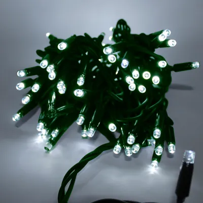 LED-Lichtschnur 10 m, 100 MaxiLED, weiß, Innen/Außen, verlängerbar